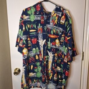 Big Dogs Navy Vegetable Print Shirt